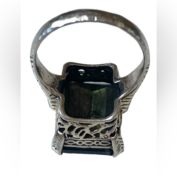 YS Labradorite Gemstone Sterling Silver Ornate Filigree Woman’s Ring Jewelry - Picture 9 of 12